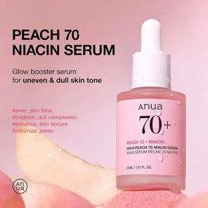 ANUA Suero de niacinamida Peach 70 30 ml/suero facial iluminador e hidratante/belleza limpia diaria (1,01 fl. oz.)